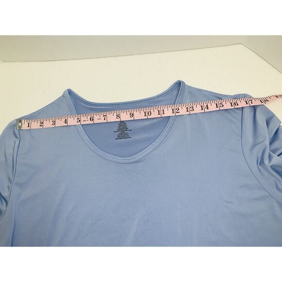 2XL RE Real Essentials Womens S S Round Neck T-Shirt Periwinkle Workout - Picture 9 of 12